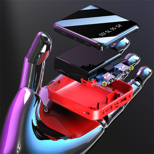 Mini 20000mAh Power Bank – Mirror Finish with Digital Display