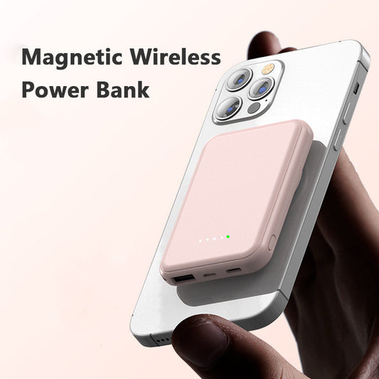 Mini Magnetic Wireless Power Bank – 5000mAh Fast Charging